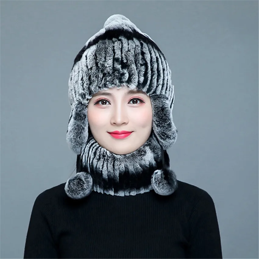 Модные женские шапки и шарфы из меха кролика и норки, шапка-шарф, женская шапка из натурального меха разных цветов на выбор