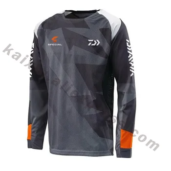 

New Style Men Fishing Clothing XS-5XL Size Daiwa Fishing Shirt Anti-UV Fishing Clothes Long Sleeve Jacket DAWA Camisas Gift Free