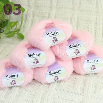 

Sale New 6BallsX25g Luxury Soft Mohair Warm Wrap Shawl Hand Knit Crochet Yarn Pastel Pink 291-03-6