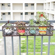 Art Railing Flower Airs Theft Prevention Window Guardrail Wall Hanging Suspension Type Flowerpot Frame Balcony A Living Room