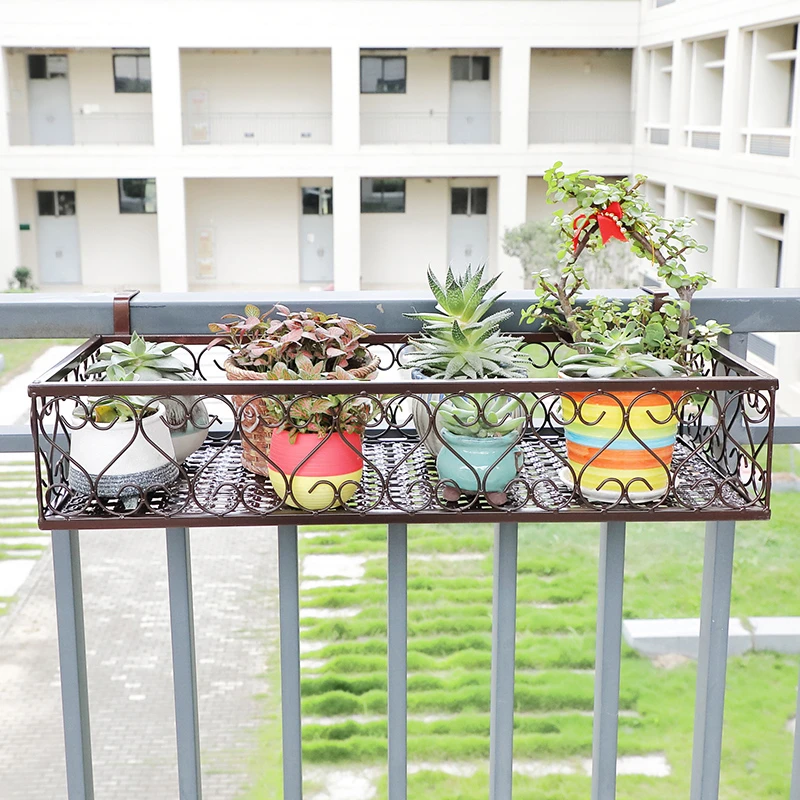 

Art Railing Flower Airs Theft Prevention Window Guardrail Wall Hanging Suspension Type Flowerpot Frame Balcony A Living Room