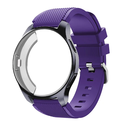 Lerxiuer gear S3 Frontier Band+ чехол для samsung Galaxy watch 46 мм 42 м ремешок 22 мм ремешок для часов защитные часы аксессуары 20 мм - Цвет ремешка: purple 4