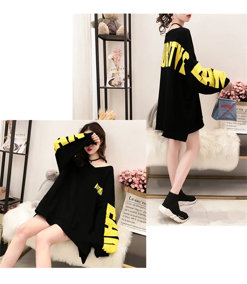 Women Hoodies Spring Harajuku Cool Jumpers Loose Long Sleeve Hoodies Sweatshirts Fashion Women Casual Sweatshirt Oversized