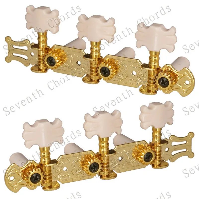 2 шт. золотые классические гитарные струнные тюнеры тюнинговые колышки машинные