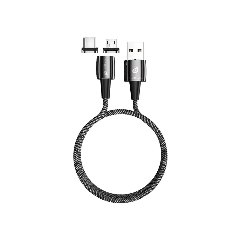 Xiaomi Mijia Youpin WSKEN 3A Магнитный Тип C Micro USB быстрая зарядка данных 1,2 м/2 м кабель для samsung huawei Xiaomi OnePlus