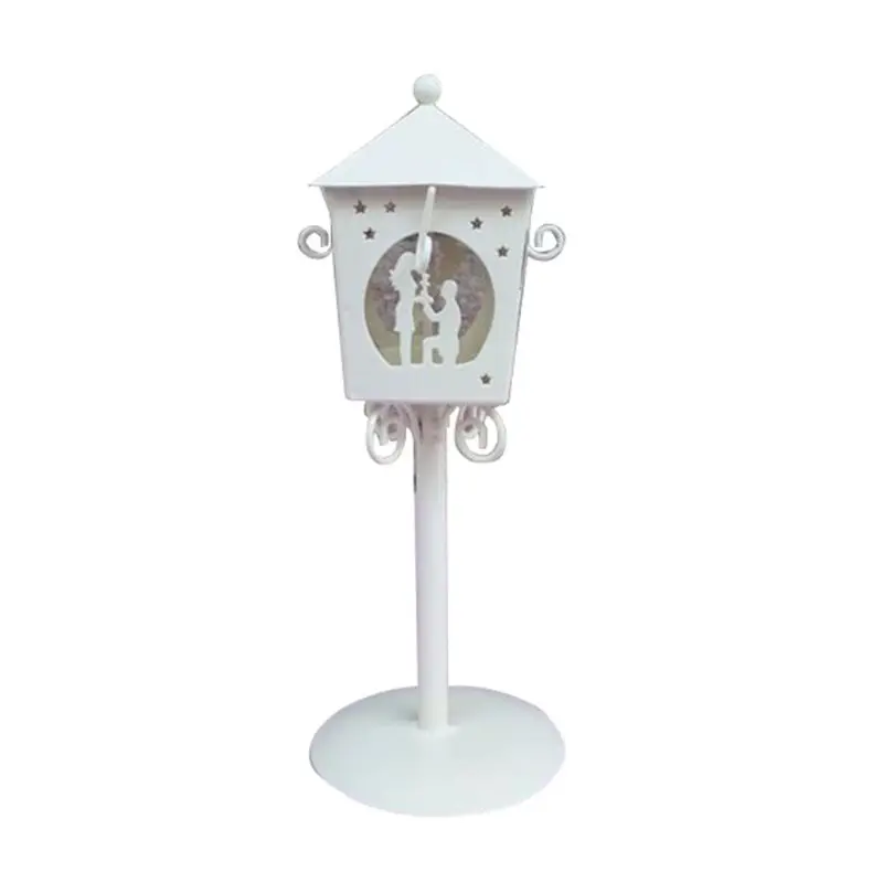 Romantic marriage proposal couple pavilion wrought iron candlestick Lantern Lamp Decor For Dinner Home Q1FD