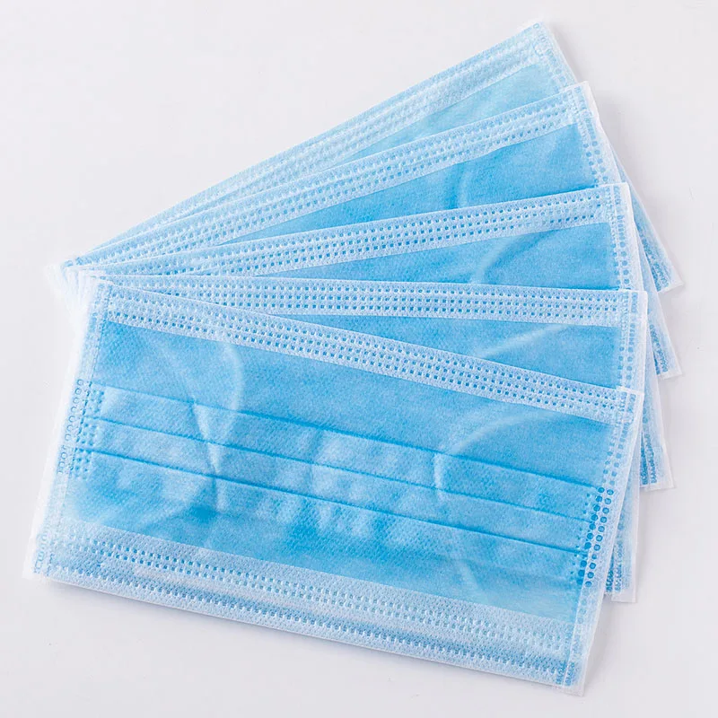 

mascarillas Disposable Mask 3-Layer Mouth Face Masks Ear Loop Non-Woven Mask Anti-fog Face Masker Wholesale