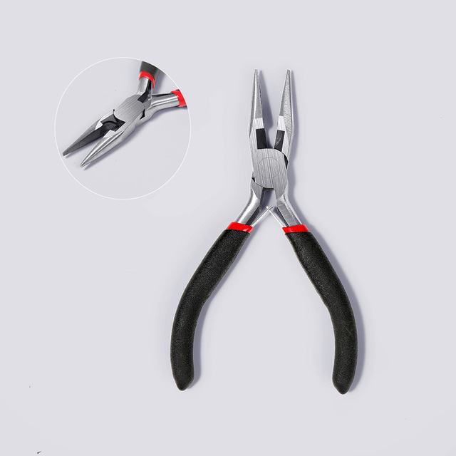 Mini Jewelry Pliers Set DIY Jewelry Making and Fixing Tools Pink Handle with Scissors, Copper Wire Cutting, Oblique Pliers