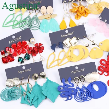

Agustina Earrings Set Red Boho Drop Earrings Fashion Jewelry Women Bohemian Long Earrings Blue Earring Statement Earings