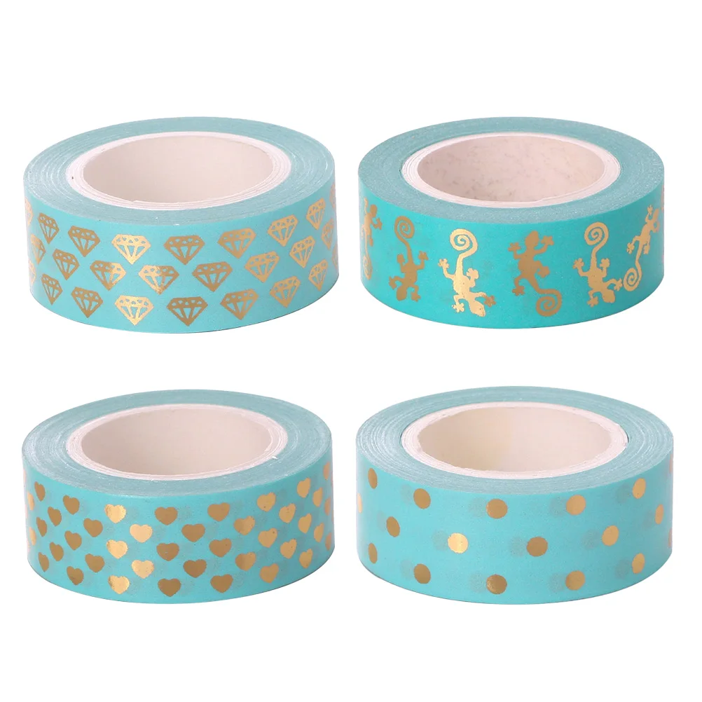 

Washi Tapes Stickers 4 Pcs DIY Paper Tapes Decorative Bright Washi Tapes Stickers For Album Hand Book Accessoires