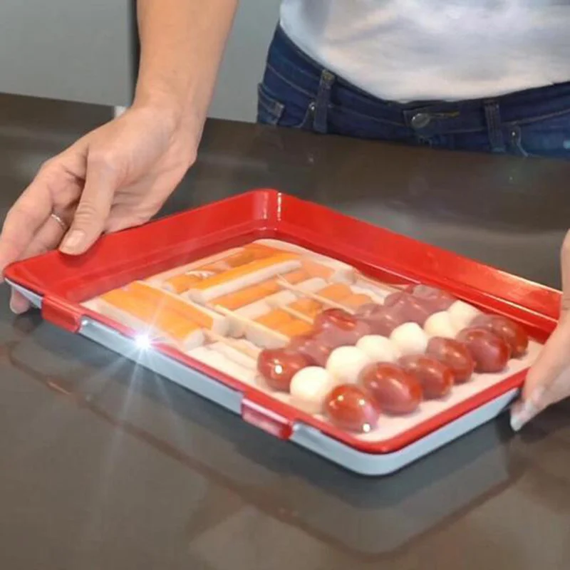 

1Pc Food Sealing Tray Creative Food Preservation Tray Vacuum Cover Storage Container Set Kitchen Gadgets Silicone Caps for Food