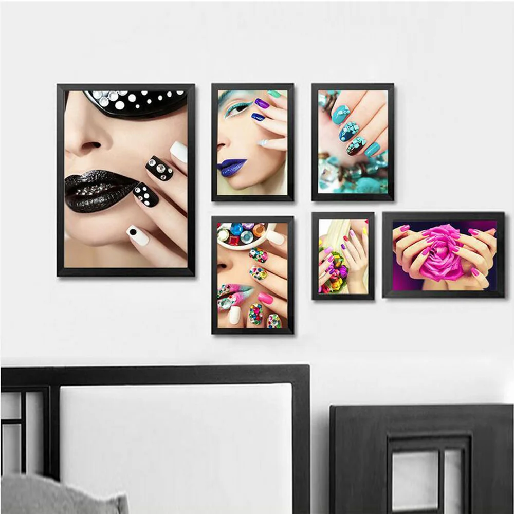 Простой маникюрный магазин украшения постер Сделай Сам искусство ногтей Красота