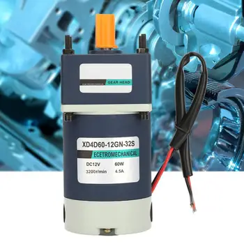 

16RPM-1067RPM DC Speed Gear Motor 12V 60W High Torsion Permanent Magnet Reductor Engine DC Reversible Reduction Geared Motor