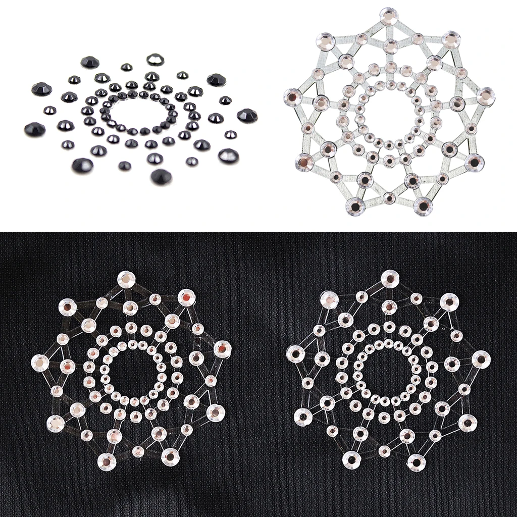 Fun Sexy Crystal Rhinestone Nipple Pasties Breast Sticker Sex Products