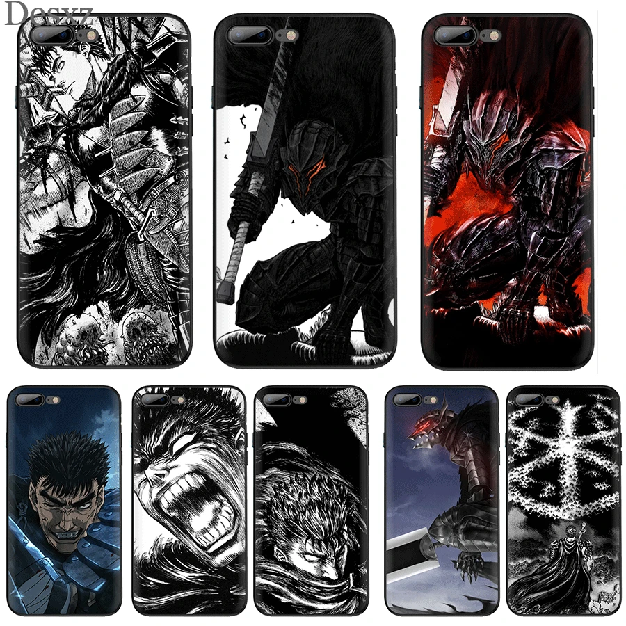 

Mobile Phone Case for iPhone 11Pro XR X XS Max for iPhone 7 8 6 6s Plus 5 5s SE Cover TPU Berserk Guts Anime