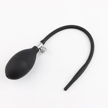 Pump up silicone Beaded Urethral Insert Cum-Thru Penis Plug Adult Sex Toys Inflatable Sound Trainer Set pleasurable sensations 2