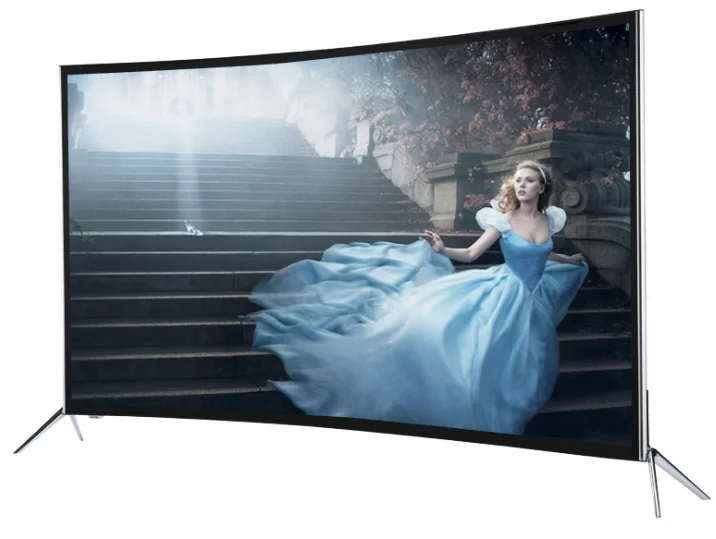 60 дюймов 65 70 изогнутый FHD экран светодиодный дисплей TV android OS несколько языков IP BVD
