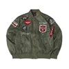 High quality lightweight US NAVY print military patch white green black nylon baseball bomber jacket men bomber coats ► Photo 3/6