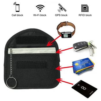 

Key Fob Signal Blocking Bag Auto RFID Blocking Holder Anti-hacking Security Bag for Smart Keyless Entry Remote Fob Controller