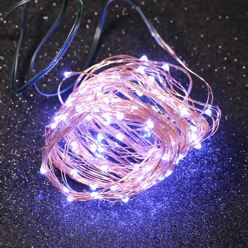 USB 10 м 100LED медная проволока гирлянда Крытый открытый декоративный Сказочный светильник