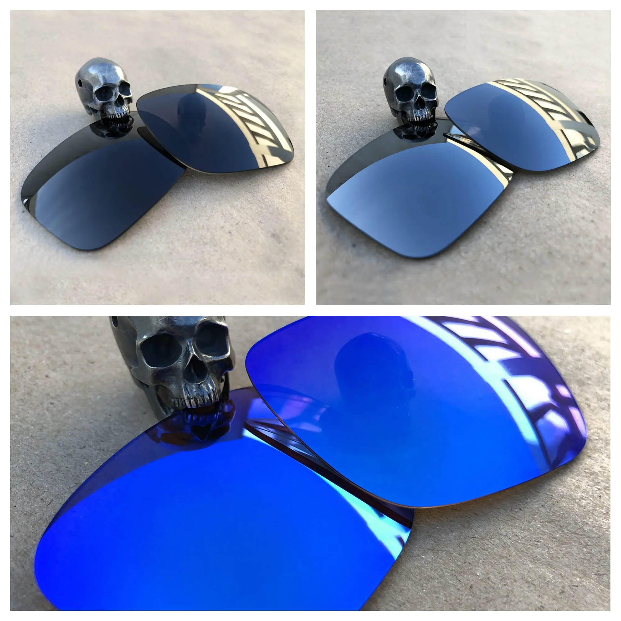 Black Silver Blue Firtox настоящие поляризованные улучшенные Сменные линзы для солнцезащитных очков-солнцезащитных очков(только линзы)-несколько вариантов - Цвет линз: Black Silver Blue