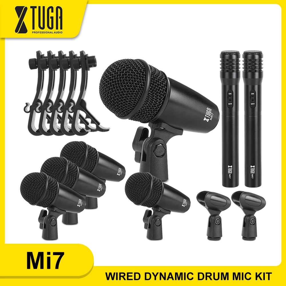Набор проводных динамических басов XTUGA (цельнометаллический) микрофон Tom/Snare и