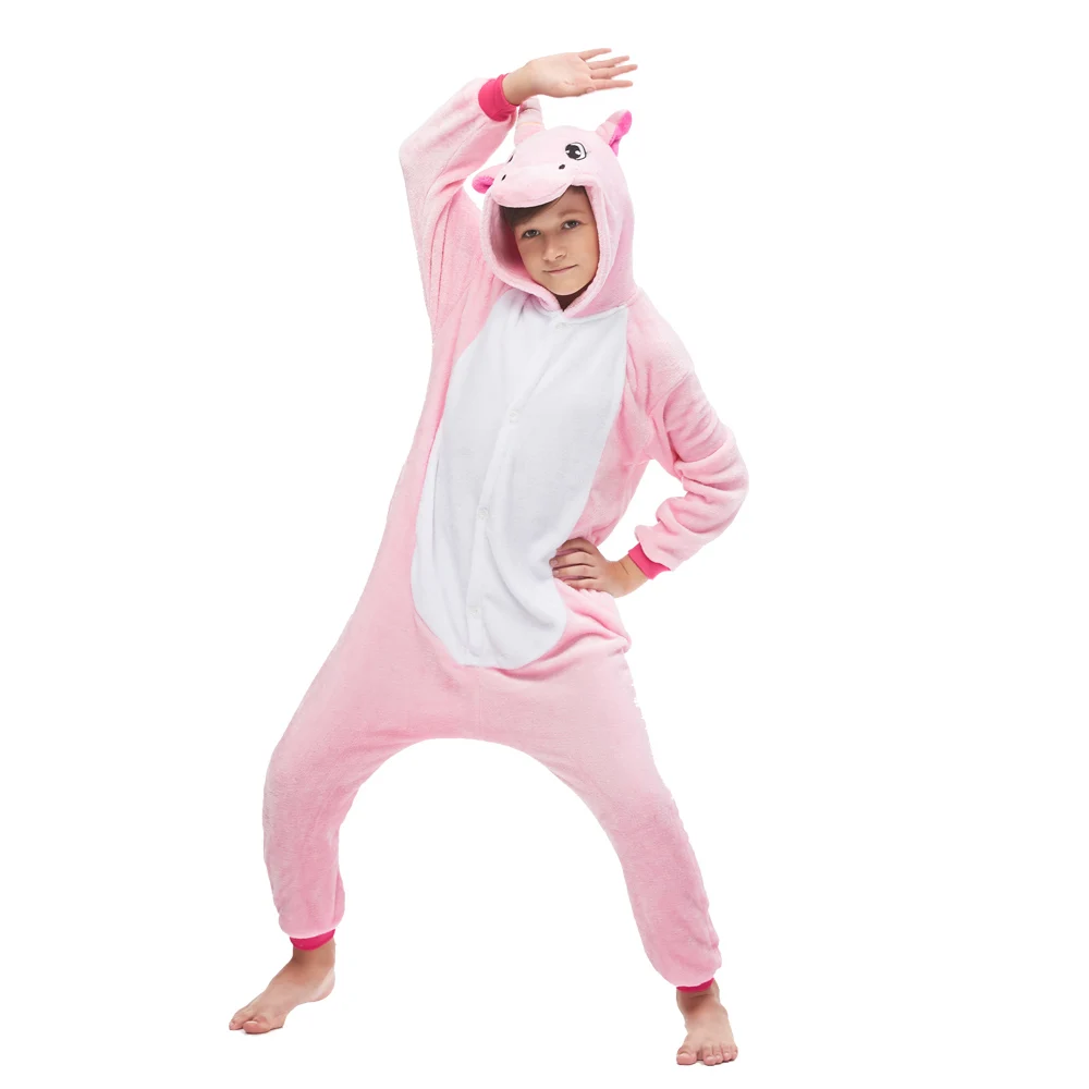 Onesie/Пижама для мальчиков с единорогом; комбинезон для детей; костюм поросенка; костюм животных; пижамы-комбинезоны с радужным единорогом; одежда для сна