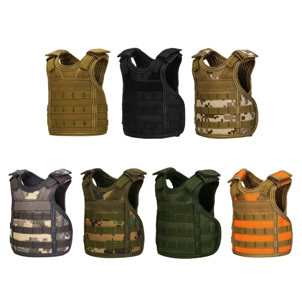

Outdoor Durable Mini MOLLE Vest Style Beers Sleeve Cans Cover Bottles Stubby Holder Cool Bottle Decoration