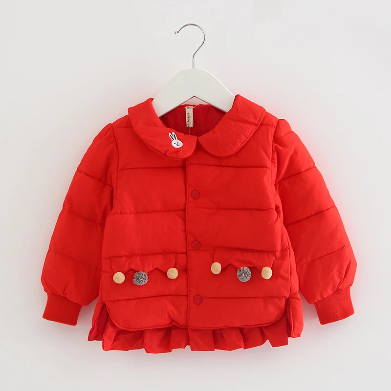 Пальто для маленьких девочек; детская верхняя одежда с воротником «Питер Пэн» для маленьких девочек; Детское пальто; детские зимние пальто с мячом; 3 цвета