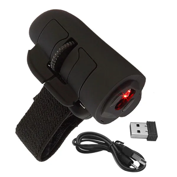 Black USB Новая улучшенная мини пальчиковая мышь Беспроводная связь USB оптическое кольцо мыши для ноутбука ПК GY88 - Цвет: Black USB