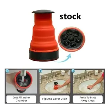 

Manual Clog Cannon High Pressure Air Power Clog Drain Blaster Toilets Bath Kitchen Sink Plunger Cleaner Pump Tools Sink Dredger