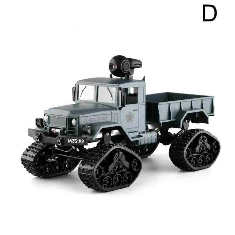 Новейшая модель; WI-FI с видом от первого лица Электрический RC грузовик 2,4 г 4WD восхождение 3 кг нагрузки грузовик пульт дистанционного Управление военный грузовик с WI-FI камера с светодиодный светильник - Цвет: D