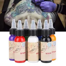 Чернила для татуировки, профессиональные портативные чернила для татуировки, долговечные, быстро окрашивающие, пигмент для татуировки, 29,6 мл x 7 шт., краски для татуировки