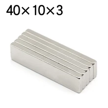 2/5/10/20/50 Pcs 40x10x3 Block NdFeB Neodymium Magnet N35 Super Powerful imanes Permanent Magnetic