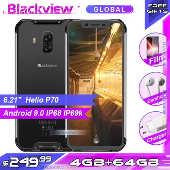

Blackview BV9600 Helio P70 Rugged Mobile Phone 6.21" FHD+ Android 9.0 MT6771T 4GB 64GB 5580mAh Global 4G Waterproof Smartphone