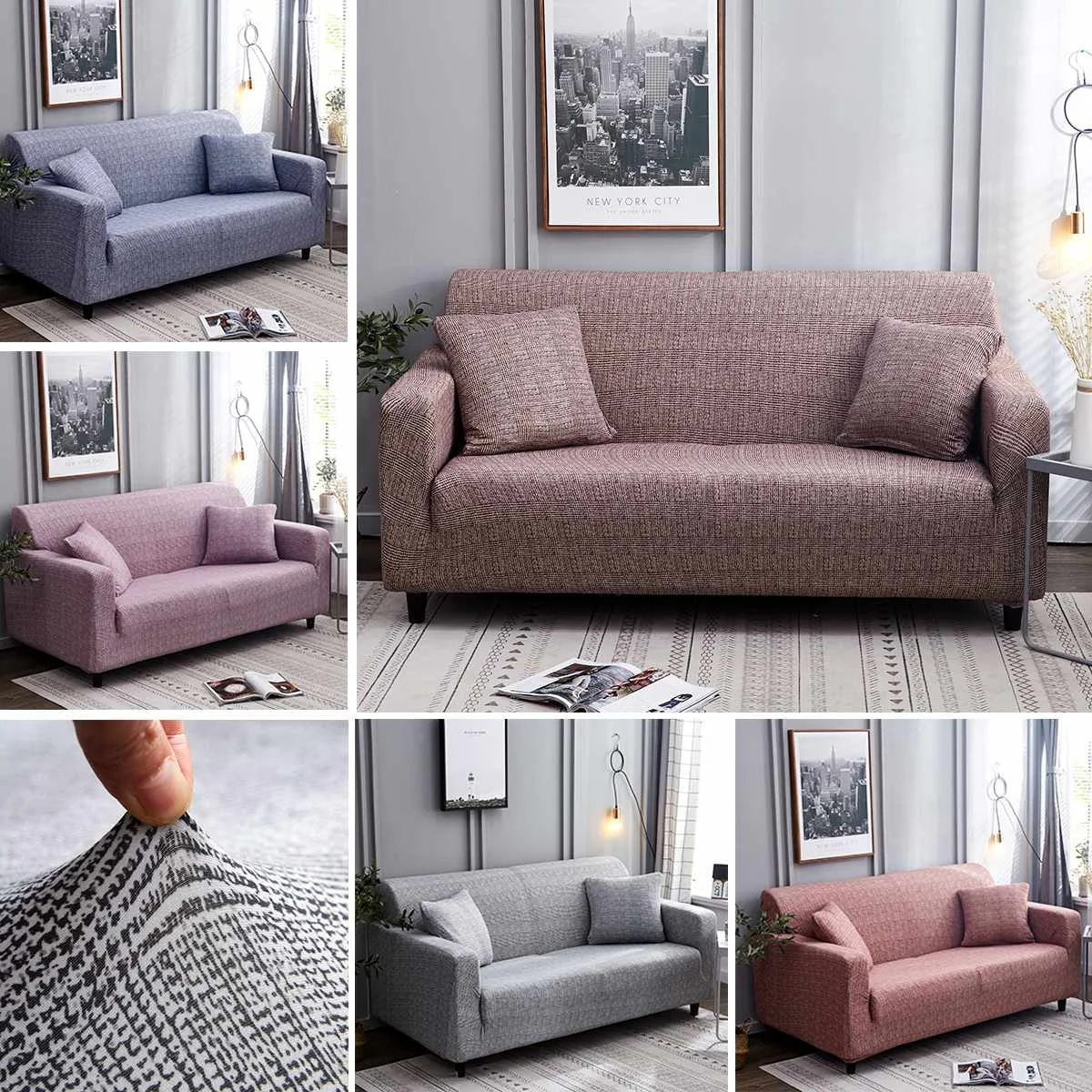 

HoundstoothStretching sofa cover suitable for living room chaise longue sofa cover partition sofa set corner 1/2/3/4 seater sofa