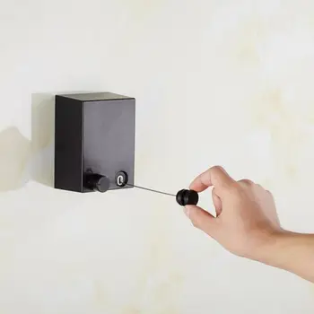 

Stainless Steel Retractable Indoor Clothes Line Rope Wall Hanger Drying Rack Home Balcony Bathroom Invisible Clothesline