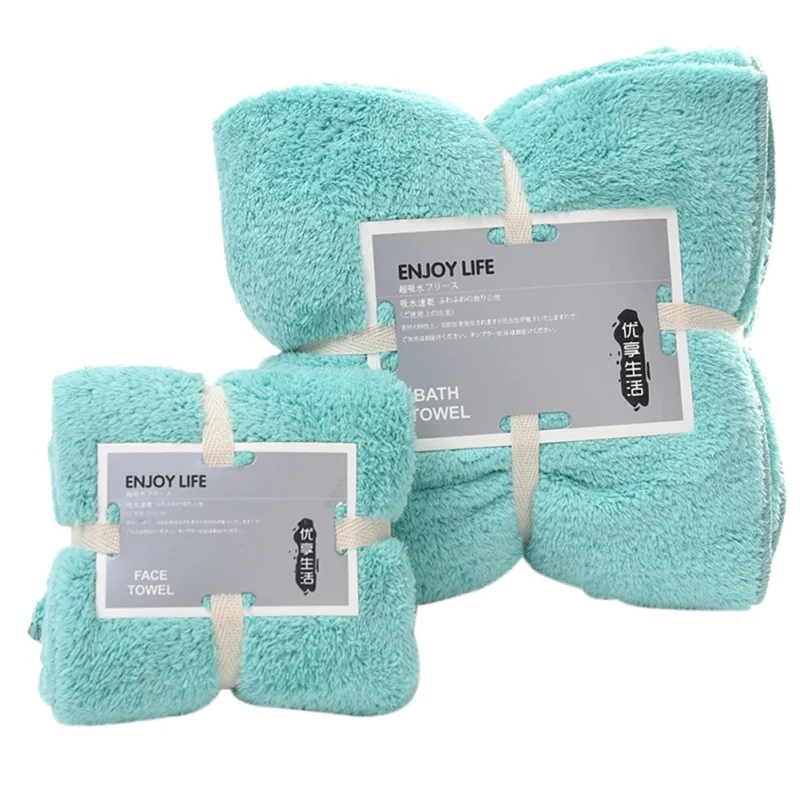 Coral Velvet Large Towel Super Soft Absorbent Microfiber Gift Household Towel Bath Towel Pink
