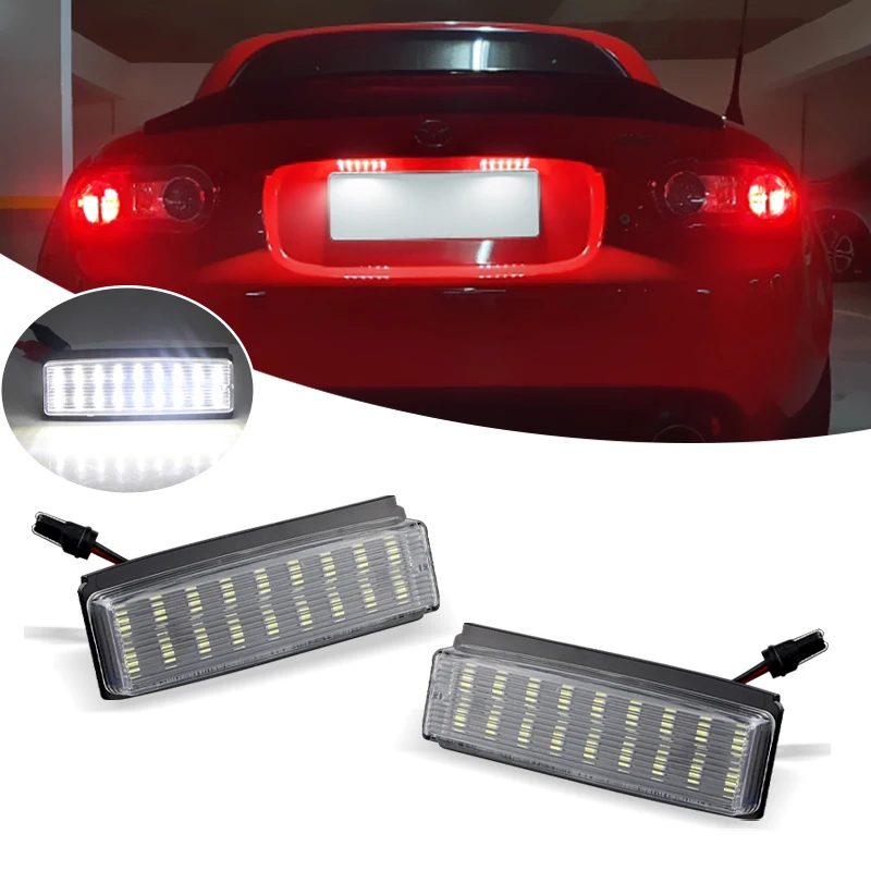 2X Luci Targa A Led Per Mazda Mx-5 Miata 2006-2015 Per Fiat 124 Spider Abarth 2017-Up Bianco Led Targa Posteriore Auto