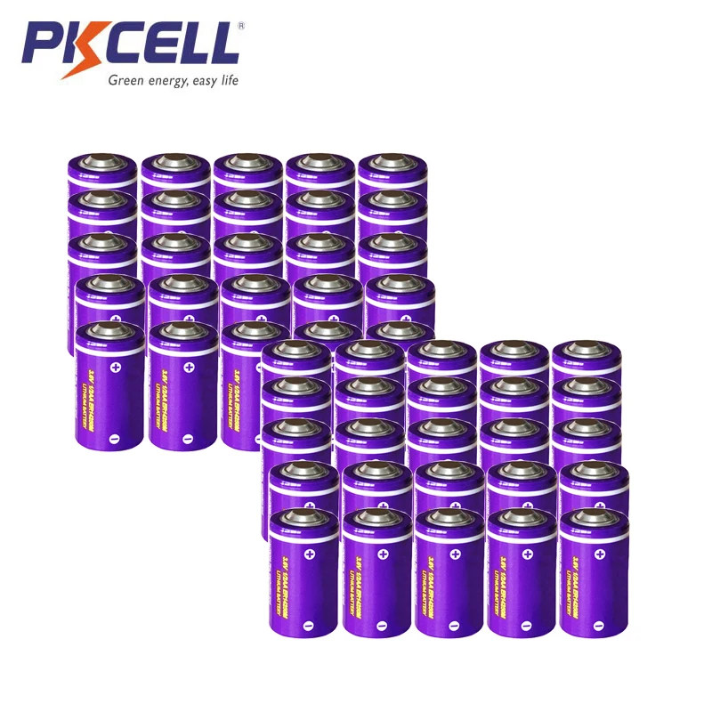 50 шт. PKCELL ER14250M 1/2AA 3 6 в 750 мАч литиевая батарея 14250 Li SOCl2 использовать аккумулятор