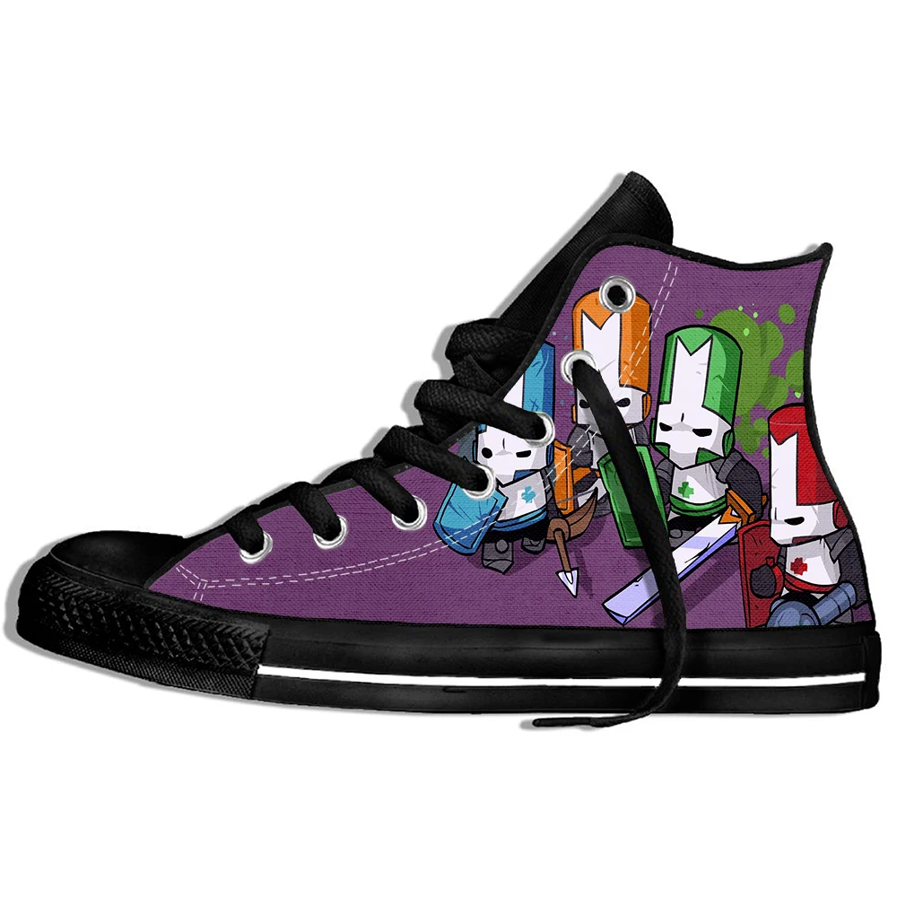 Прогулочные парусиновые ботинки; дышащая мужская обувь с принтом; забавные рыцарские кроссовки с рисунком замка; классические спортивные кроссовки