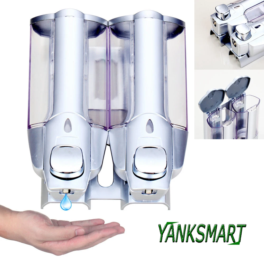 YANKSMART ABS пластиковый диспенсер для жидкого мыла бутылка коробка шампунь диспенсер бутылка ящик настенный для ванной и кухни