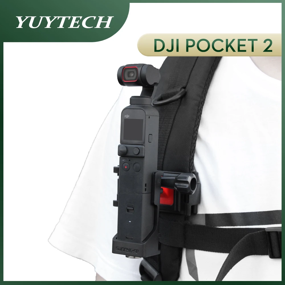 DJI Pocket 2-adaptador de gancho Dual, plegable, bolsillo estable, 2 en bicicleta o mochila, anticaída, bolsillo DJI, 2 accesorios