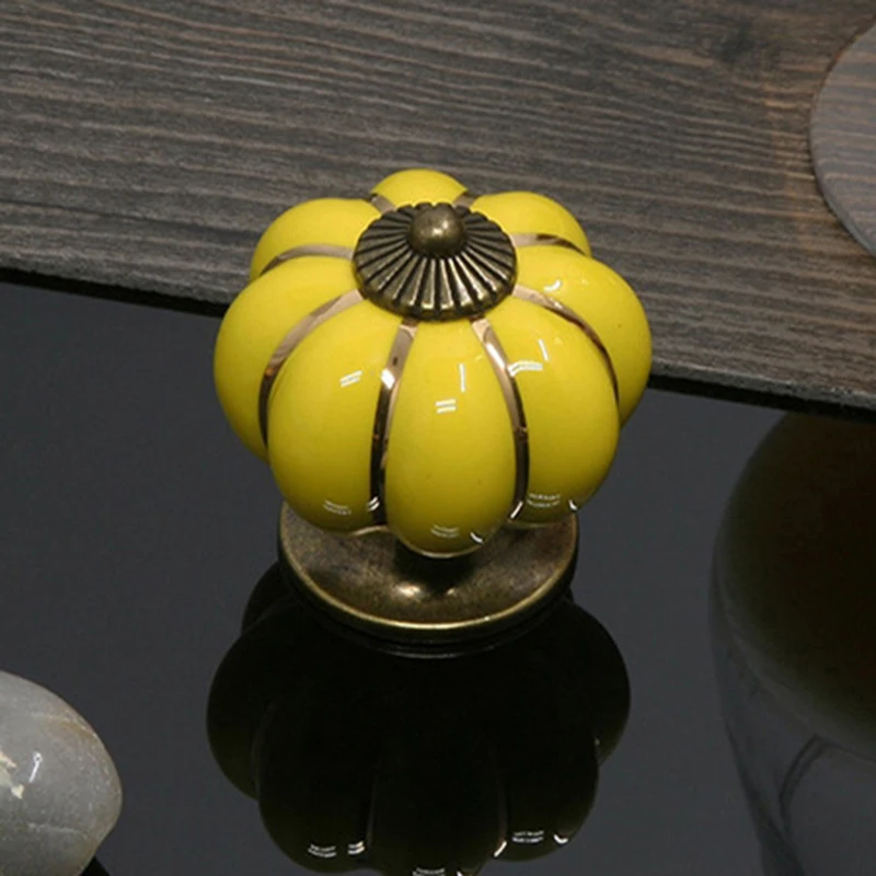Современная тыквенная керамическая дверная ручка комод Ящик для шкафа Кухонная ручка абсолютно новая и высококачественная