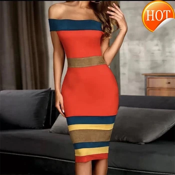 

Summer 2020 New Bandage Dress Women Vestidos Sexy Slash Neck Short Sleeve Off Shoulder Club Celebrity Evening Party Dress