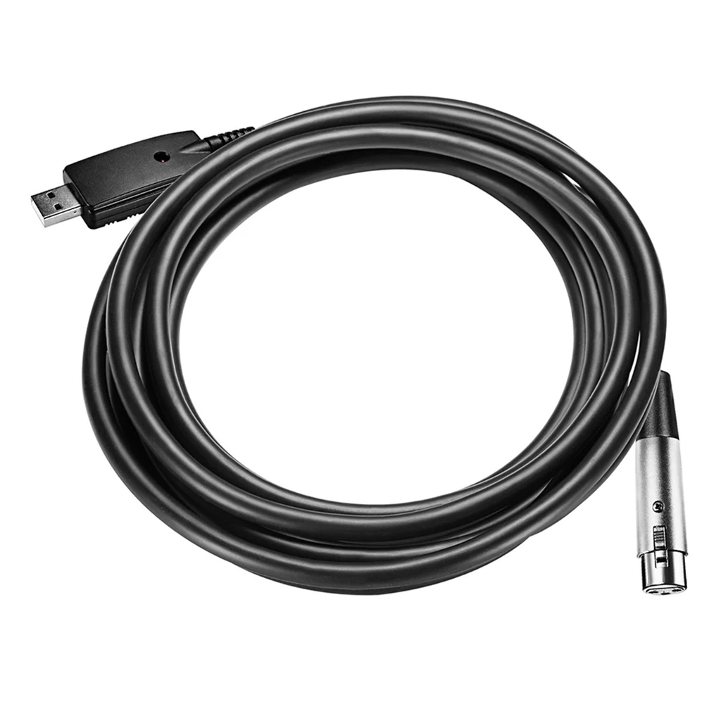 

XLR Female to USB Male 3M/10Ft Cable Adapter Vocal Recorder Microphone Link