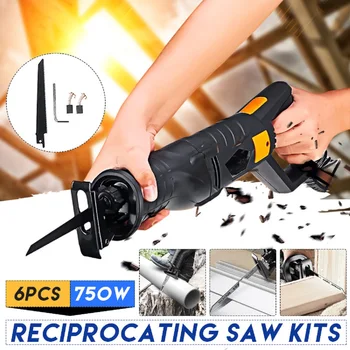 

Portable Reciprocating Saw 220V 750W Electric Saw for Wood DIY Power Tools Saw Blade Woodworking Cutter Kits RU Free Shipping