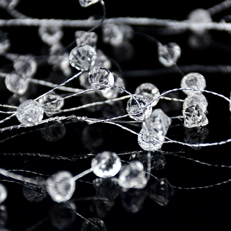 100/120/150cm Acrylic Crystal Bead Curtain Clear Water Drop Diamond Shape Branch String Garland For Wedding Party Decor Supplies