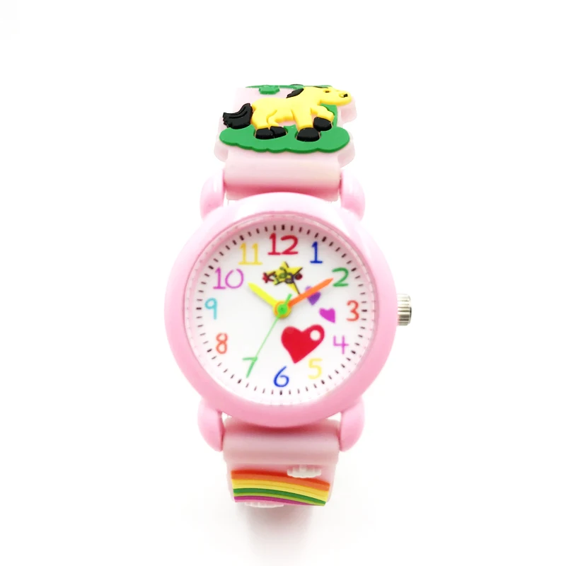 hot fashion 3D jelly band watches for girls cartoon pattern quartz boys watch free dropshipping waterproof wristwatches  (32)