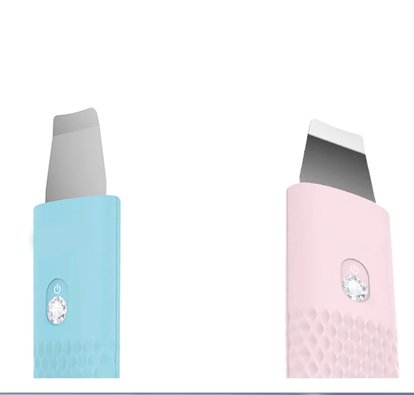 Розовый Professional Ultrasonic Facial Skin Scrubber Ion Deep Face Cleaning Peeling Rechargeable Skin Care Device Beauty Instrument - Цвет: Розовый